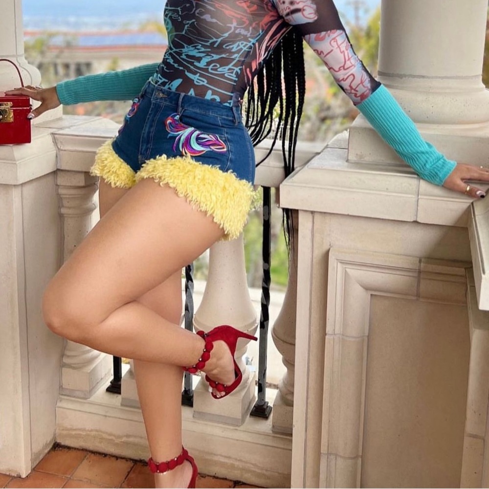 High Waisted Denim Shorts